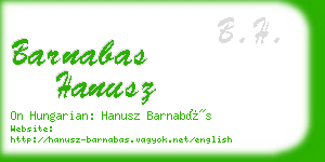 barnabas hanusz business card